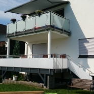 Balkon mit Unterbau - Edelstahlgeländer mit Plexiglas - Schwerte - 21.07.2014
