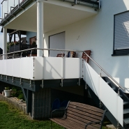 Balkon mit Unterbau - Edelstahlgeländer mit Plexiglas - Schwerte - 21.07.2014